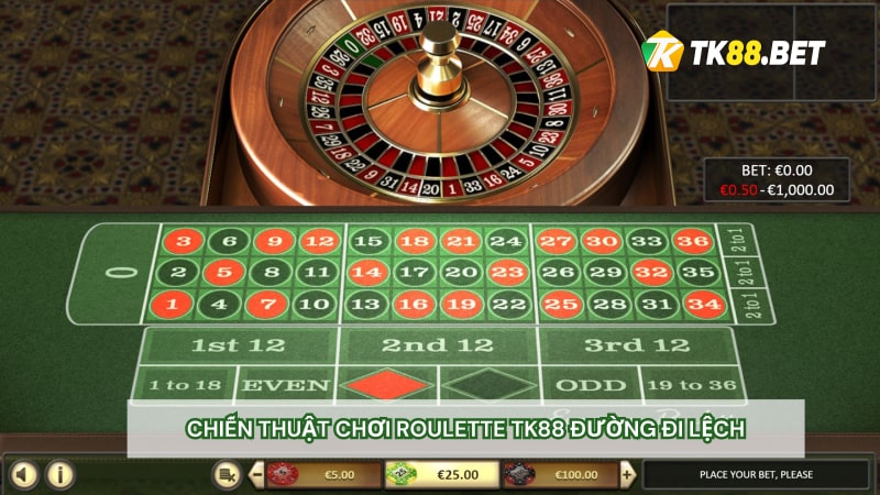 Chiến thuật chơi Roulette TK88 đường đi lệch